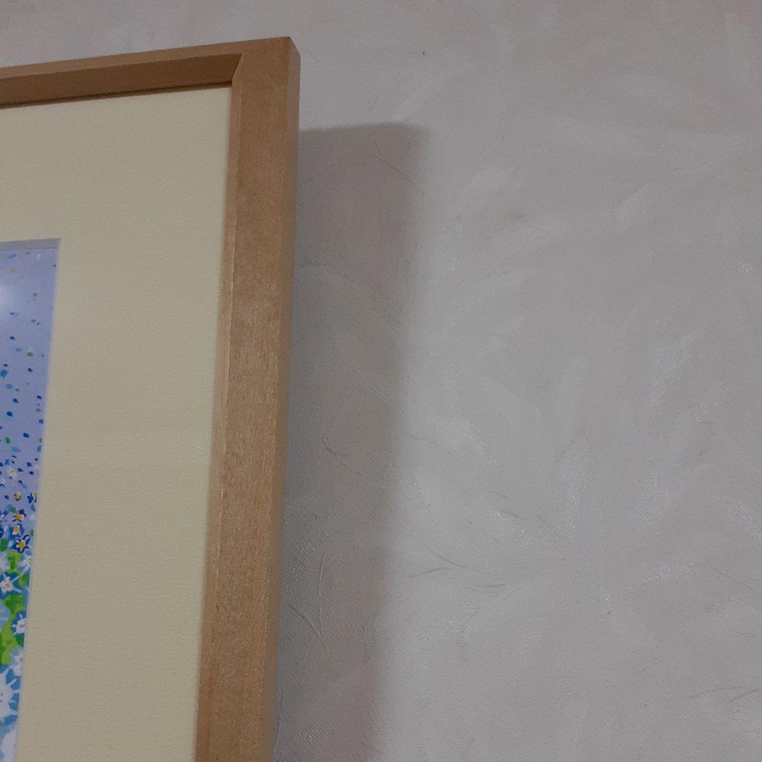 ハッピーネモフィラ畑　2019年　アクリルガッシュ　小楠アキコ作品