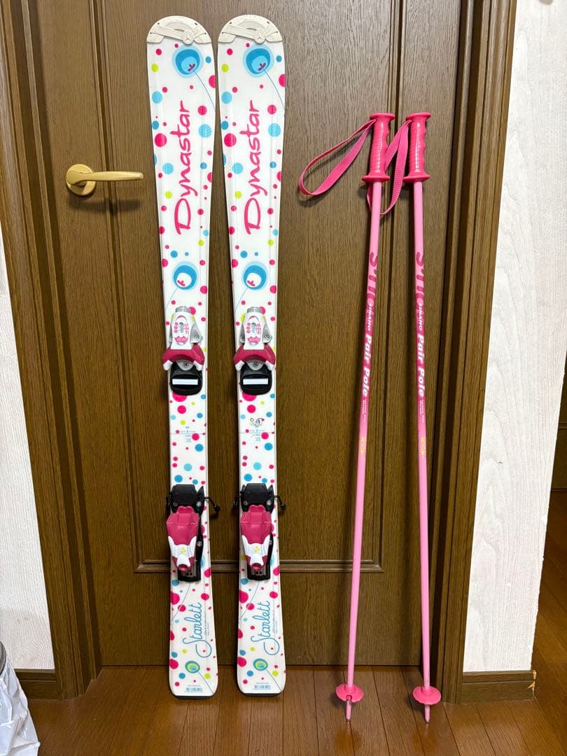 スキー板、ストック120センチセット