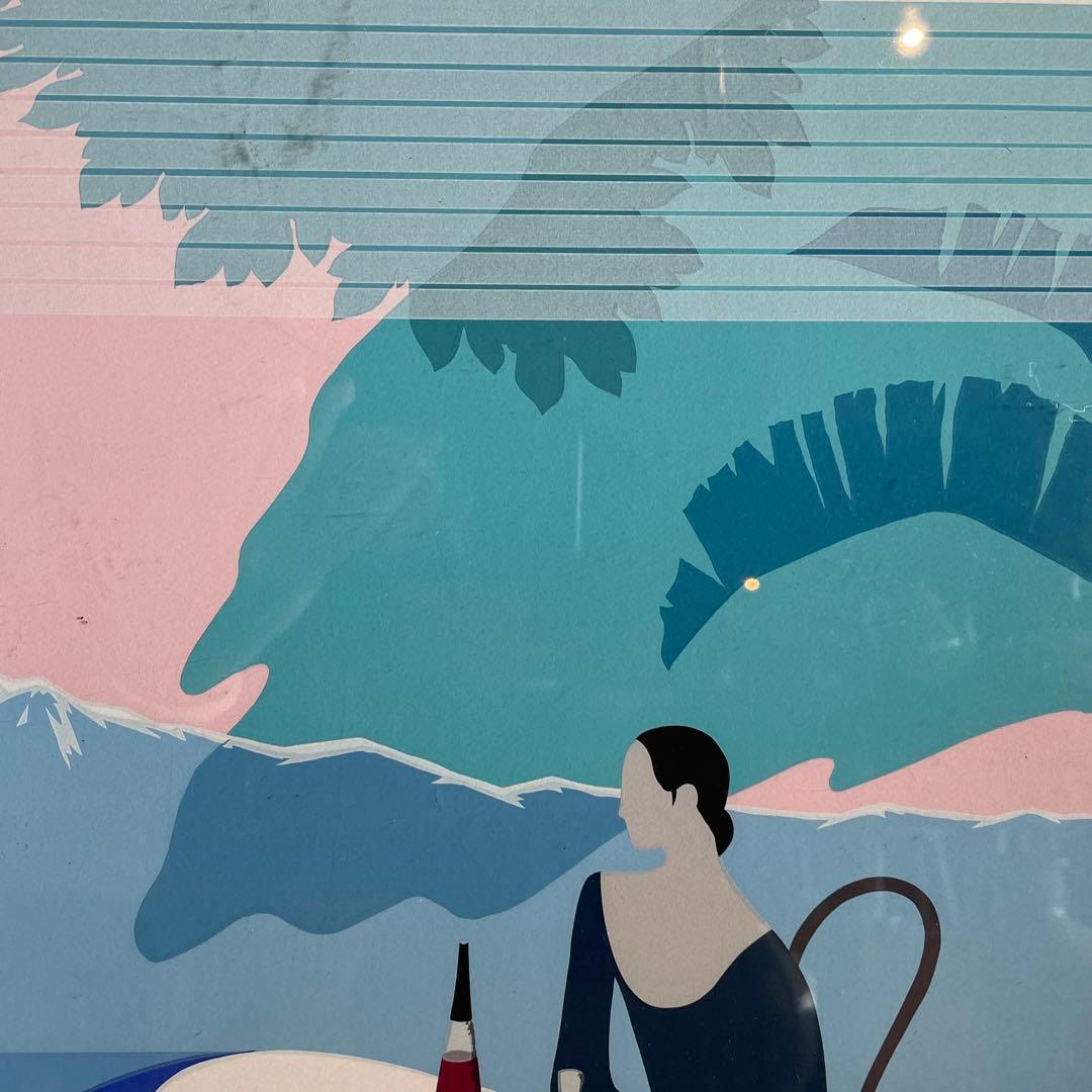 平野琳人　リトグラフ　作者鉛筆サイン入　額付き　人物画　風景画　25.11.20