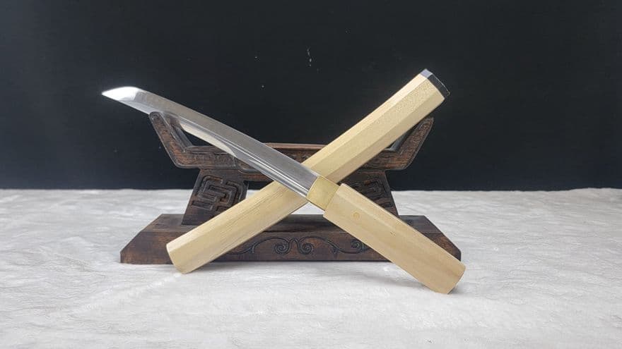 杜木八角小烏丸 古兵器 武具 刀装具　日本刀 模造刀  居合刀  肋差 短刀