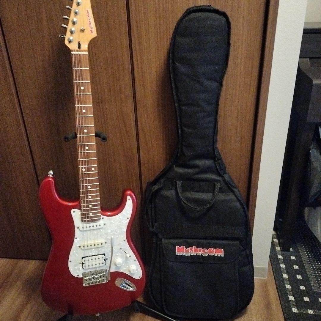 中古エレキギター　mushroom　ストラトキャスター レッド