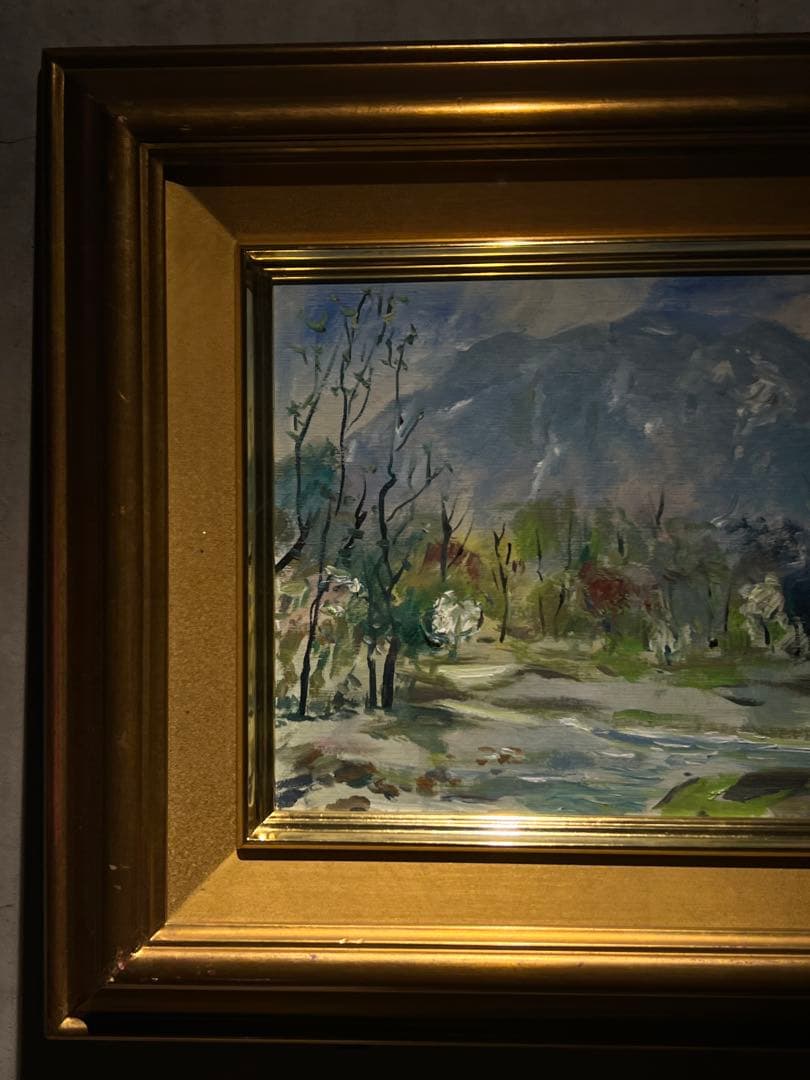 櫻井慶治　【雪景色】肉筆油彩画　直筆サインあり