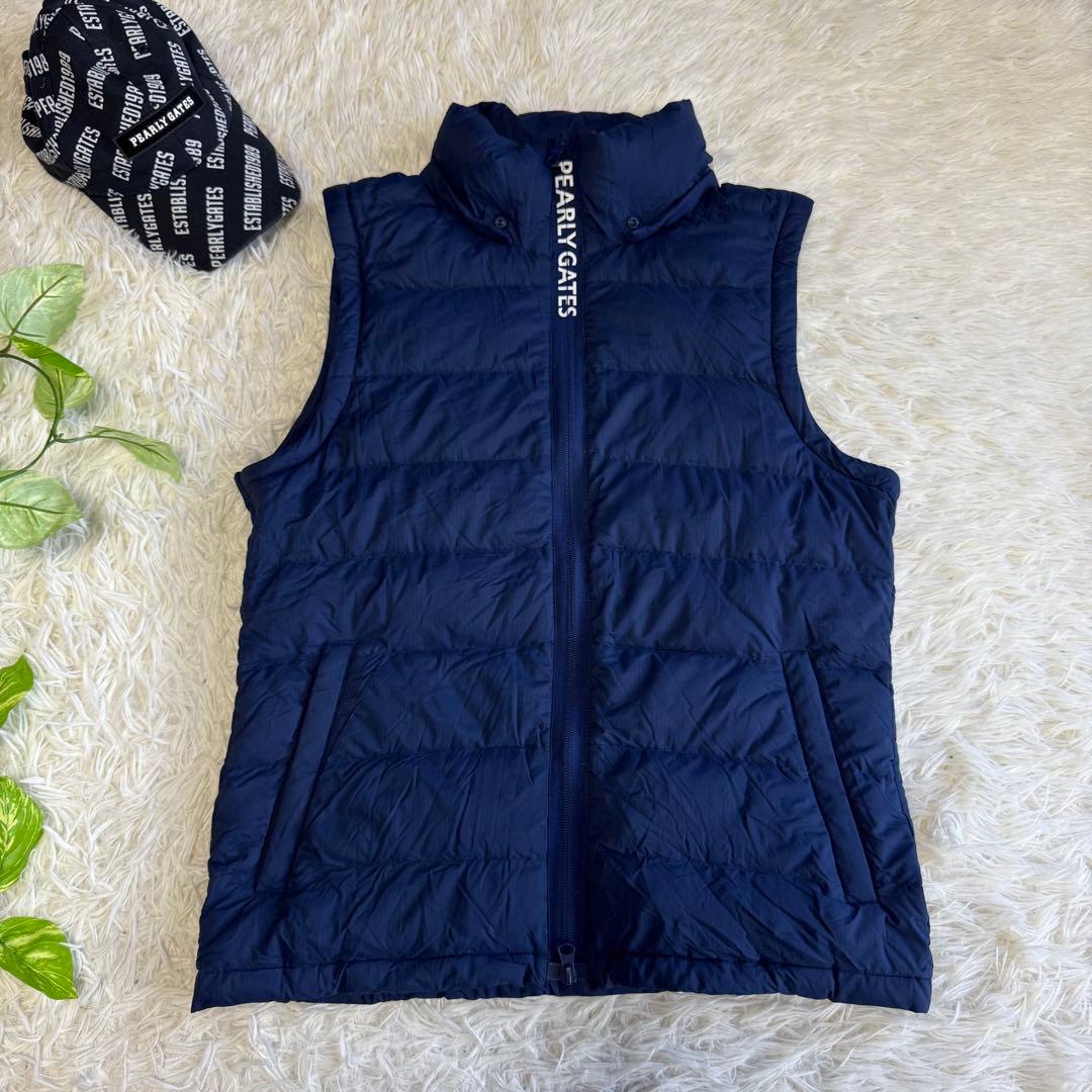 【パーリーゲイツ】美品 ダウンジャケット ネイビー 4サイズ メンズ 4way