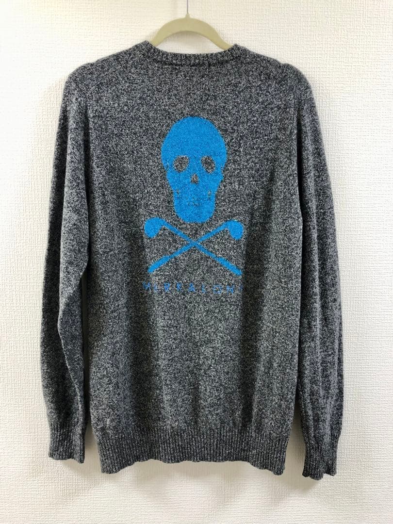 『MARK&LONA』マークアンドロナ セーター　スカル　グレー　XLサイズ