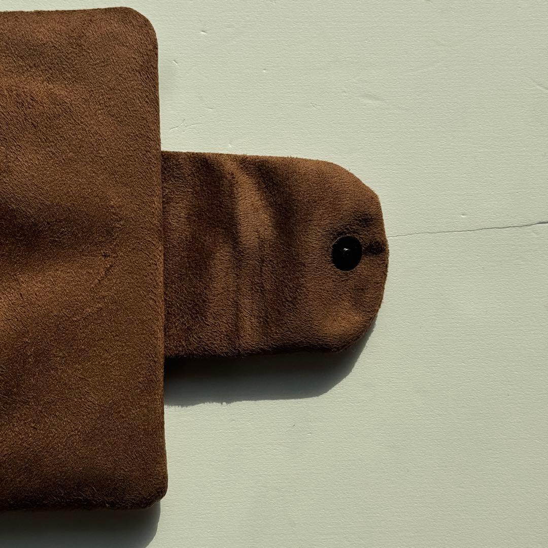 バインダーカバー　スエード　ダークブラウン　A6 韓国　貯金