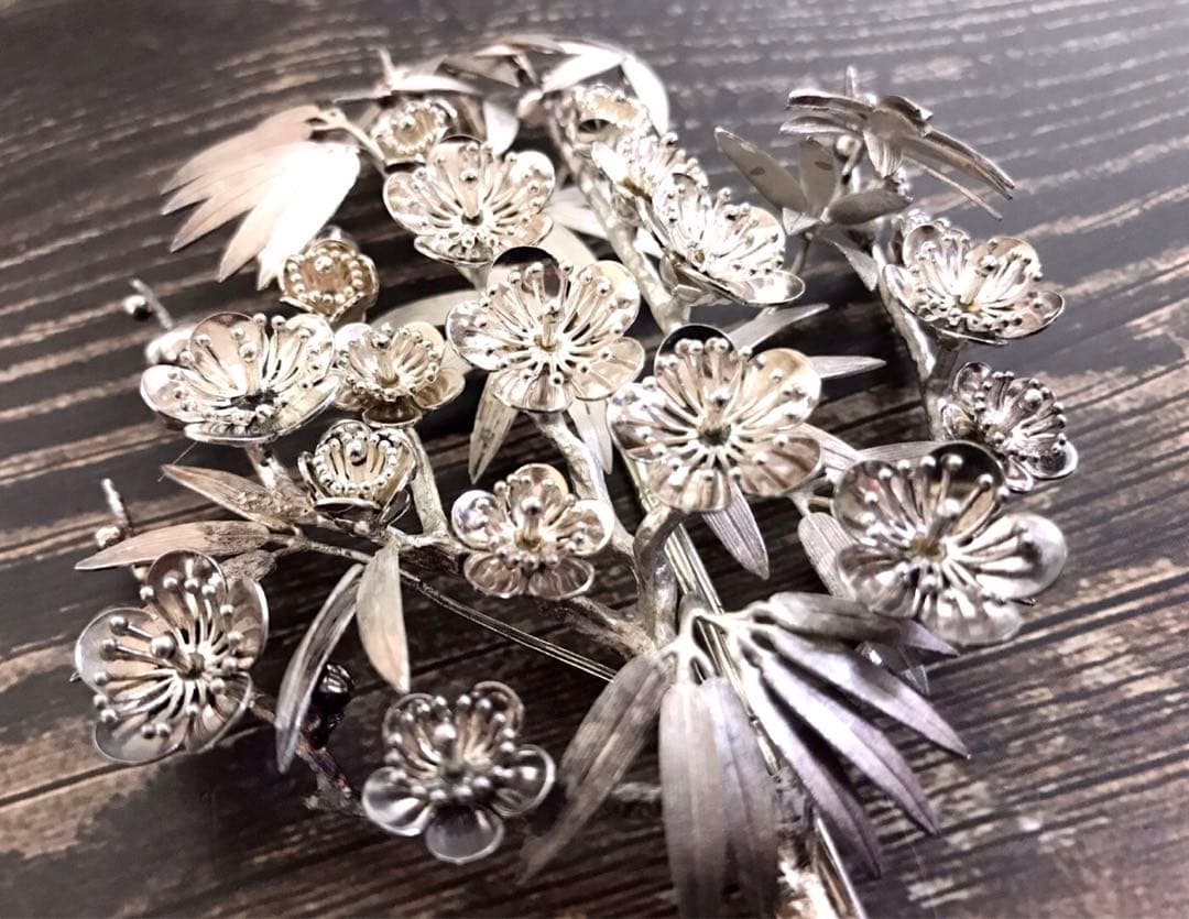 【希少レア】ボンボニエール 挿華 花 皇室 天皇 上皇陛下 下賜 大嘗 純銀