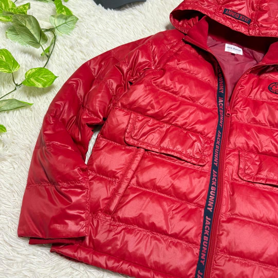【ジャックバニー】美品 ダウンジャケット レッド 4サイズ メンズ 4way