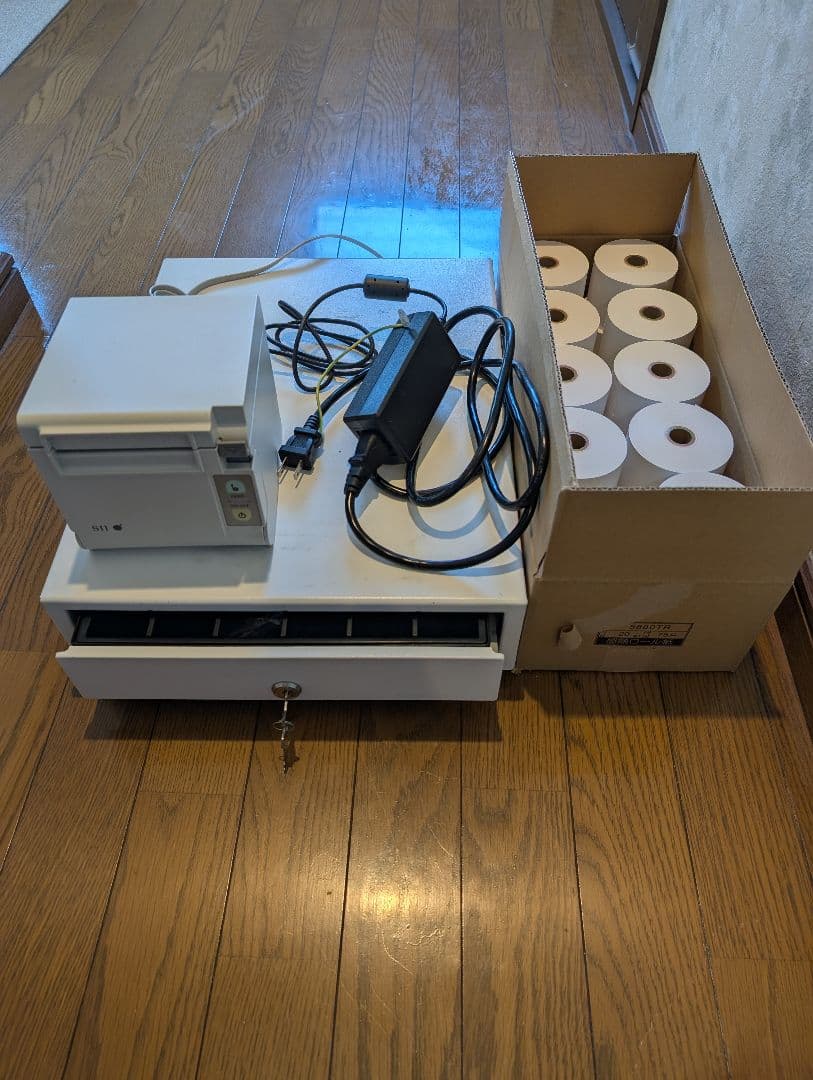 ​【動作確認済み】Airレジ対応 プリンター＆ドロアセット(レジロール20個付)