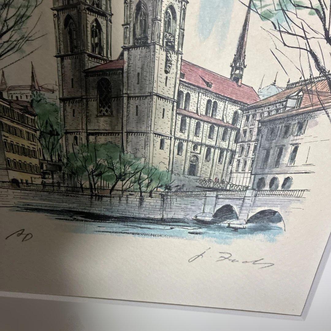 ジェームズ・フォード　グロスミュンスター教会リトグラフ