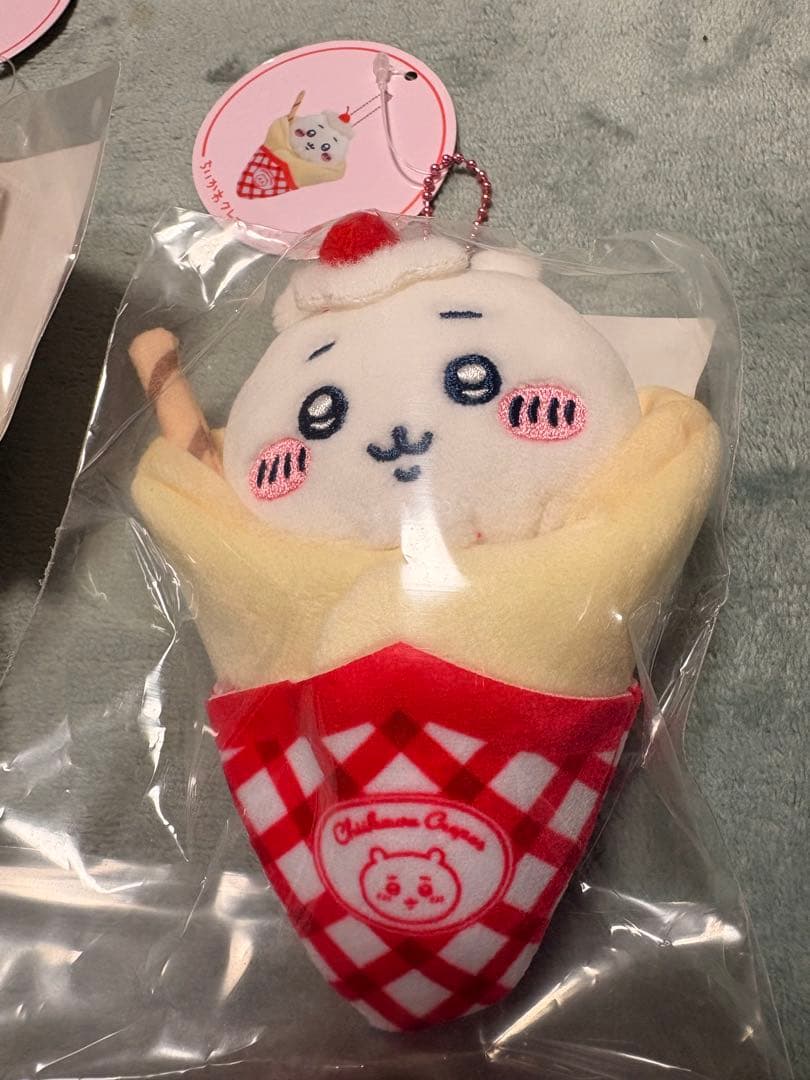 ちいかわクレープくじC賞ハチワレうさぎ3点セットクレープになっちゃったマスコット