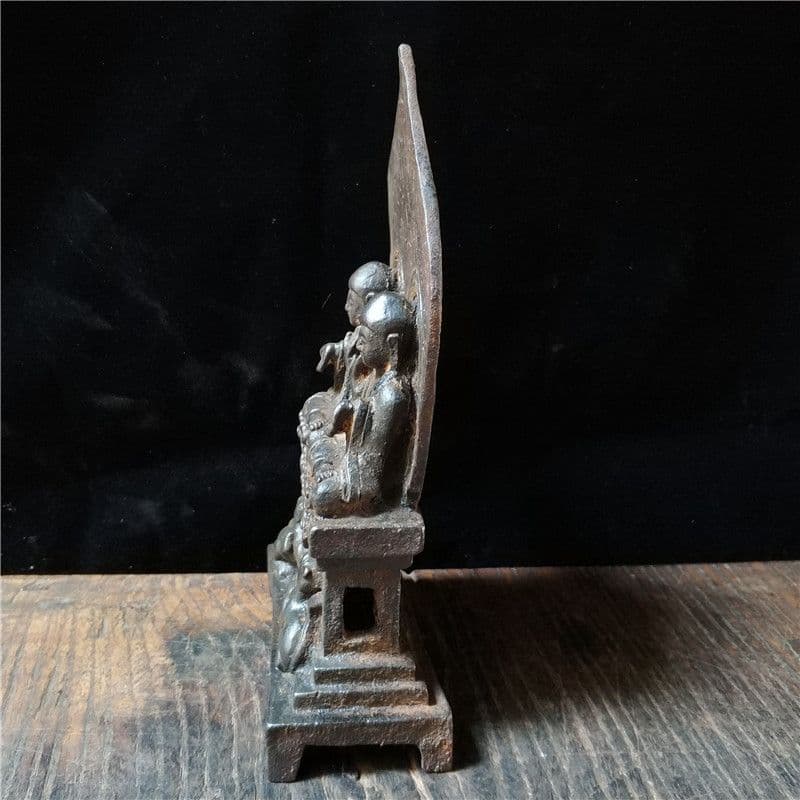 鉄器 鉄仏 二仏坐像 仏教美術 仏像 装飾品 現代工芸品美術品 置物
