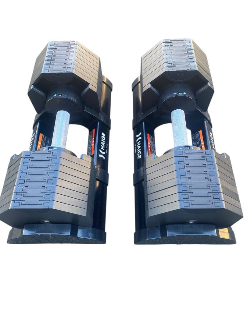 【良品72キロ】HAIGE ハイガー 可変式ダンベル 36kg×2 1/2梱包②