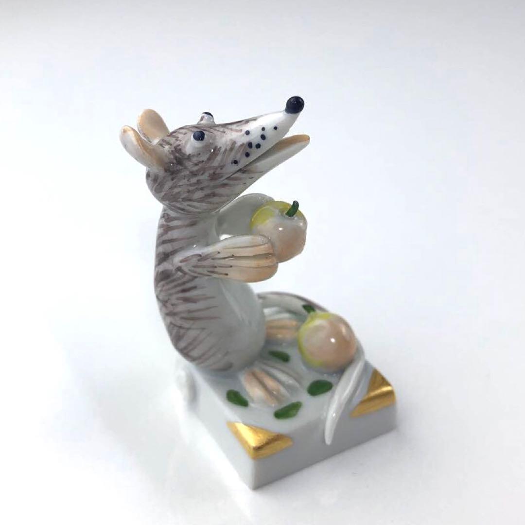 マイセン　ネズミ　置物　マッキー