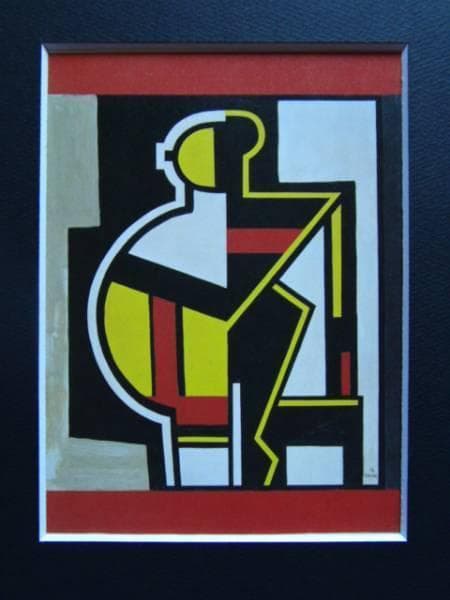 フェルナン・レジェ、抽象的コンポジション、希少画集画、新品額装付、状態良好