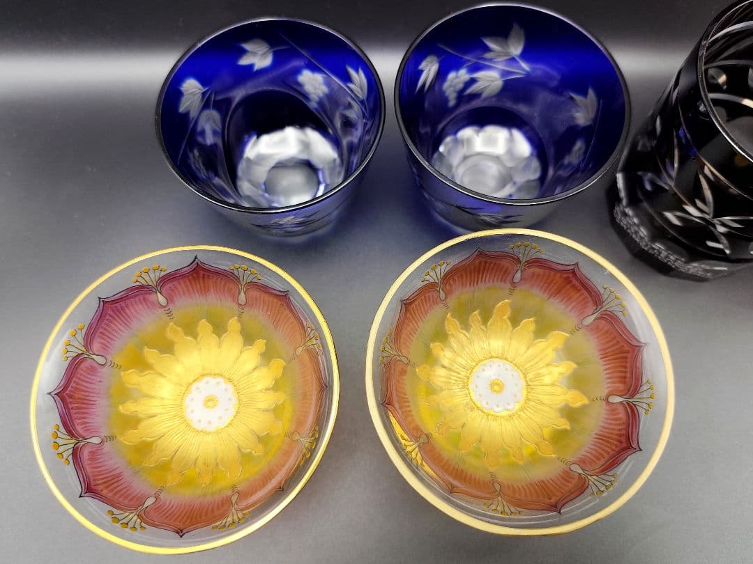 切子など ガラス工芸7点セット（ 切子、江戸切子、薩摩切子 ）