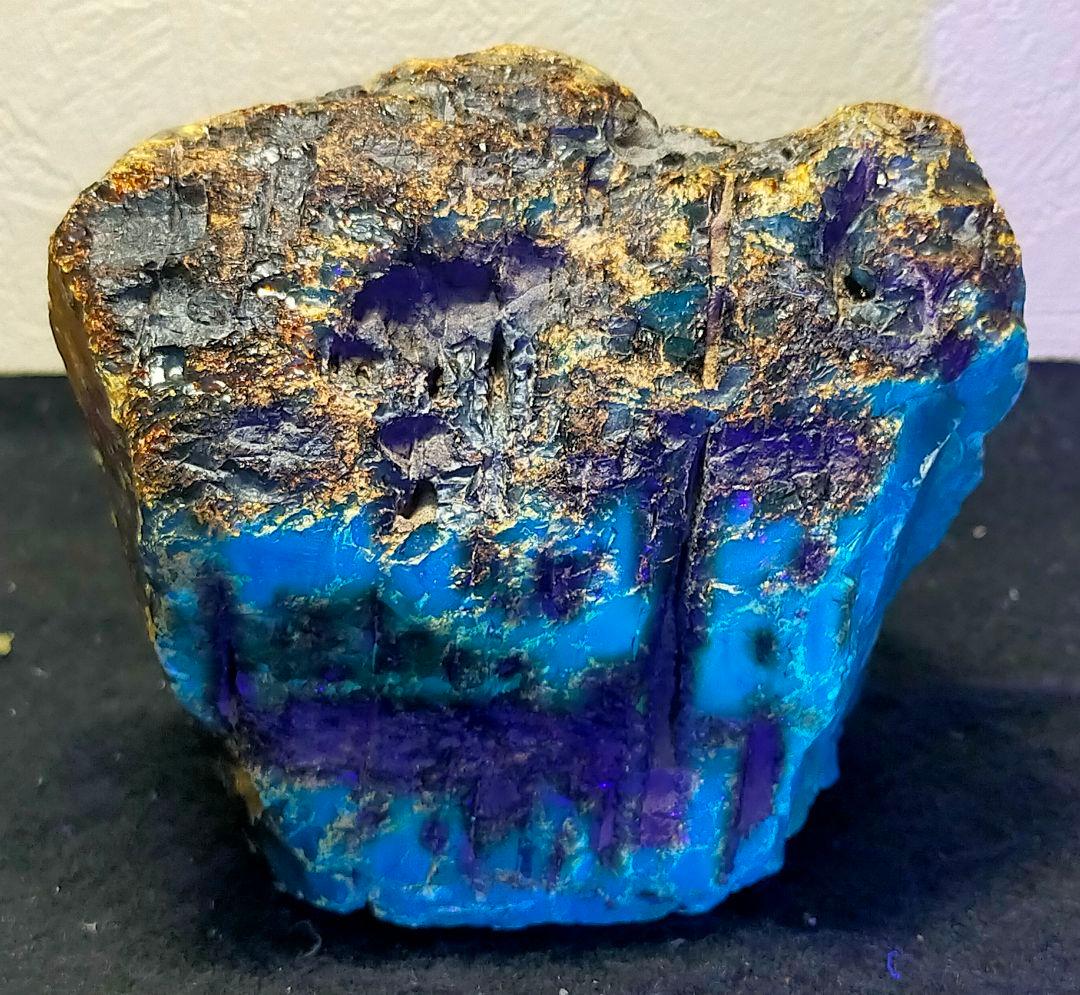 【別格 コレクター向：428g】超特大 ブルーアンバー インドネシア 琥珀 原石