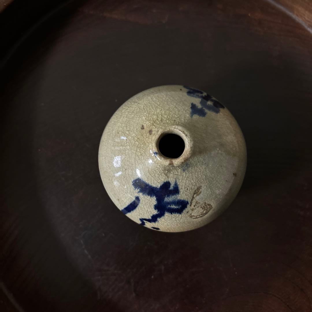 古瀬戸　丹波油壷　古伊万里　江戸時代 小壺 花器 民藝 検:白洲正子李朝