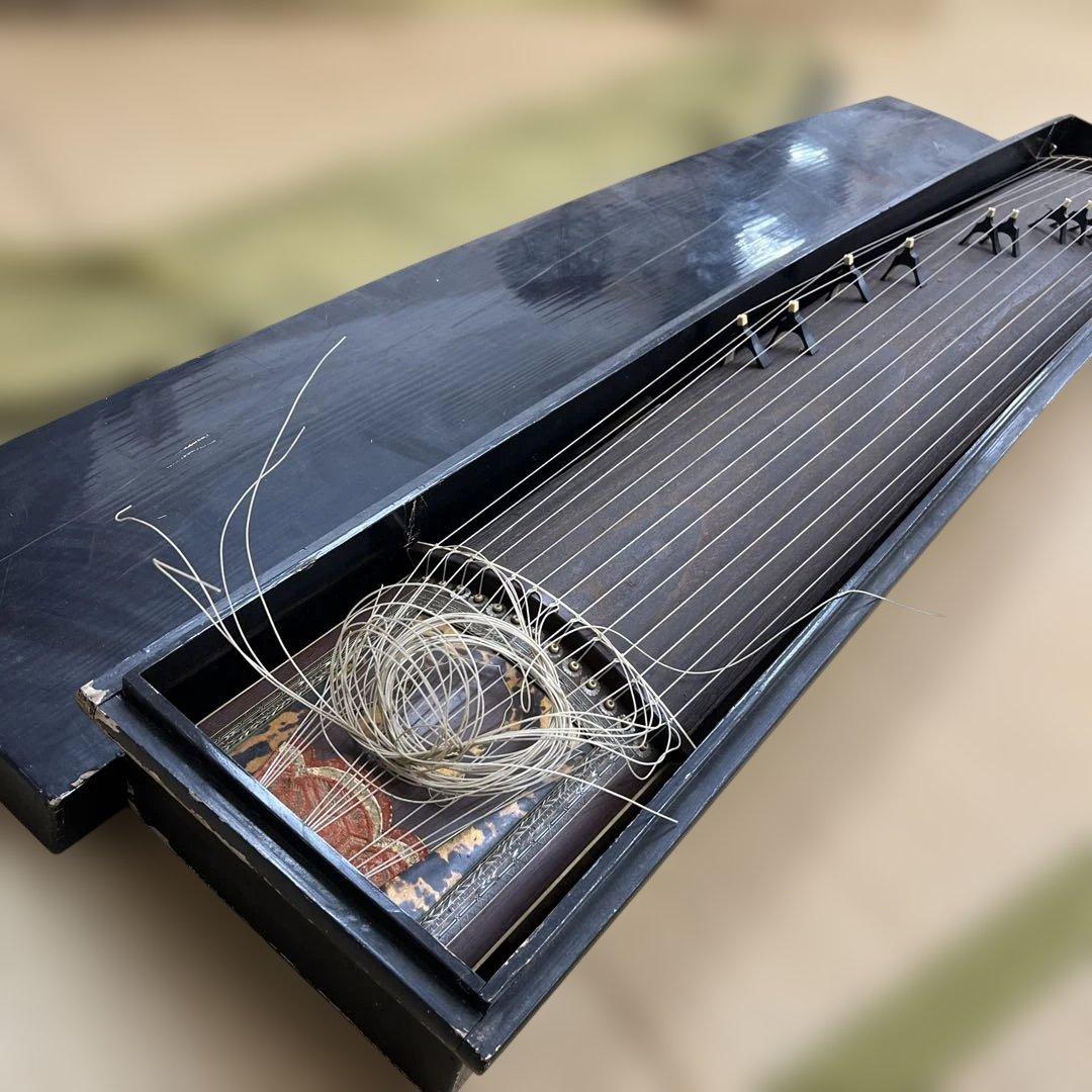 鼈甲入お琴　長さ約192㎝　箱付　東Y7-1219☆2F