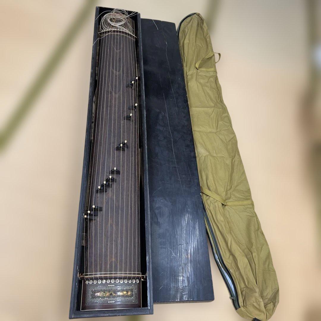 鼈甲入お琴　長さ約192㎝　箱付　東Y7-1219☆2F