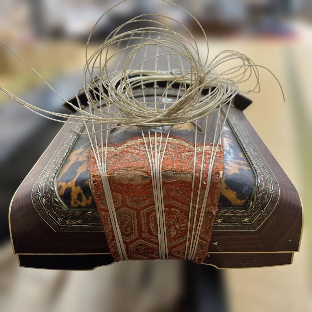 鼈甲入お琴　長さ約192㎝　箱付　東Y7-1219☆2F