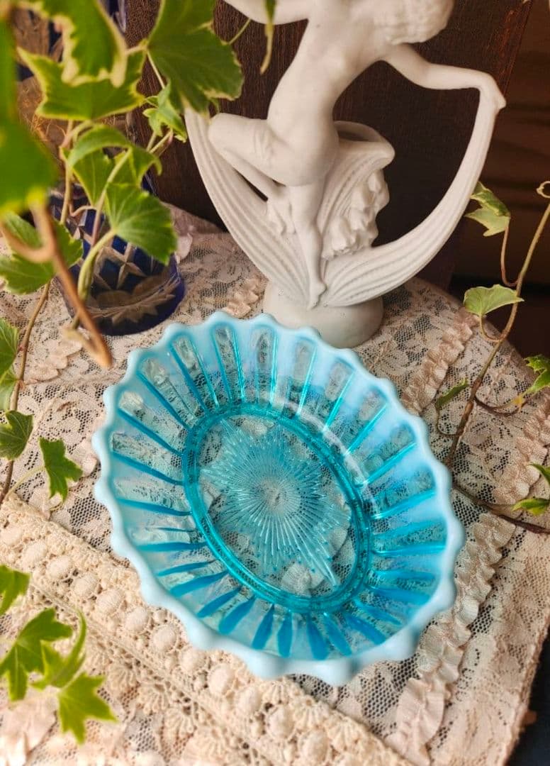 【★最終値下げ★】アンティークガラス　オパールセント　シリアルナンバーあり