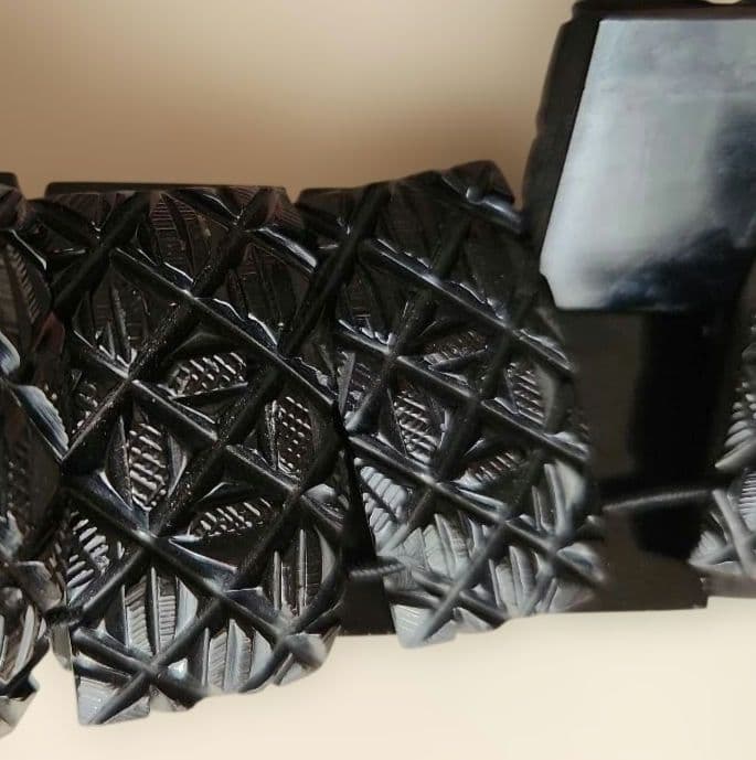 ビクトリア朝　ジェット　ブレスレット　モーニングジュエリー　アンティーク