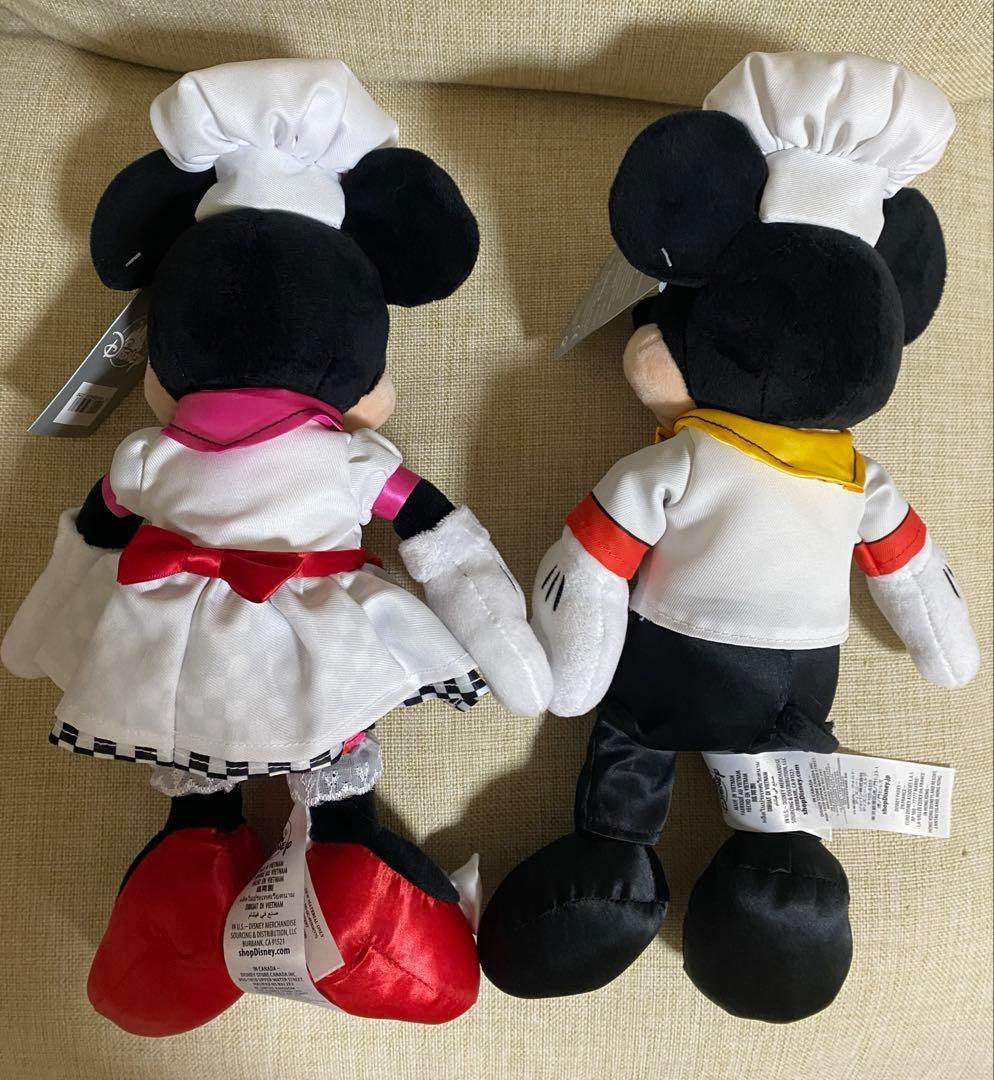 海外ディズニー WDW限定 シェフミッキー ぬいぐるみ ミッキーミニーペア