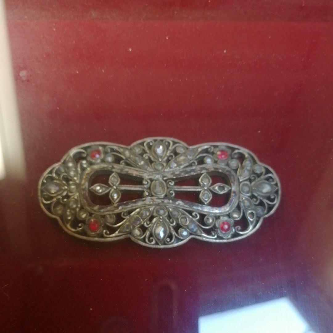 アンティーク　バックル　額装　額縁　壁掛け　オブジェ