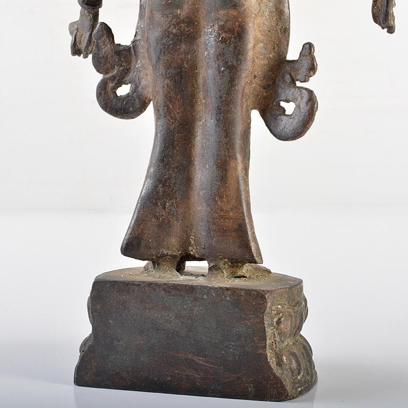 仏教美術　古銅　八手観音像　仏像　置物　R6190