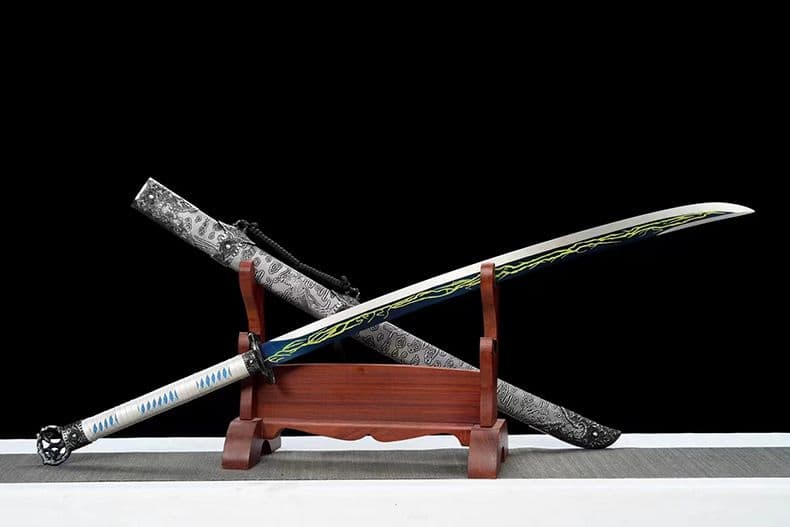 【雷電刺繍春刀】繍春刀 牛尾刀 苗刀 手鍛造打 鋼刀 冷兵器 古兵器 刀装具