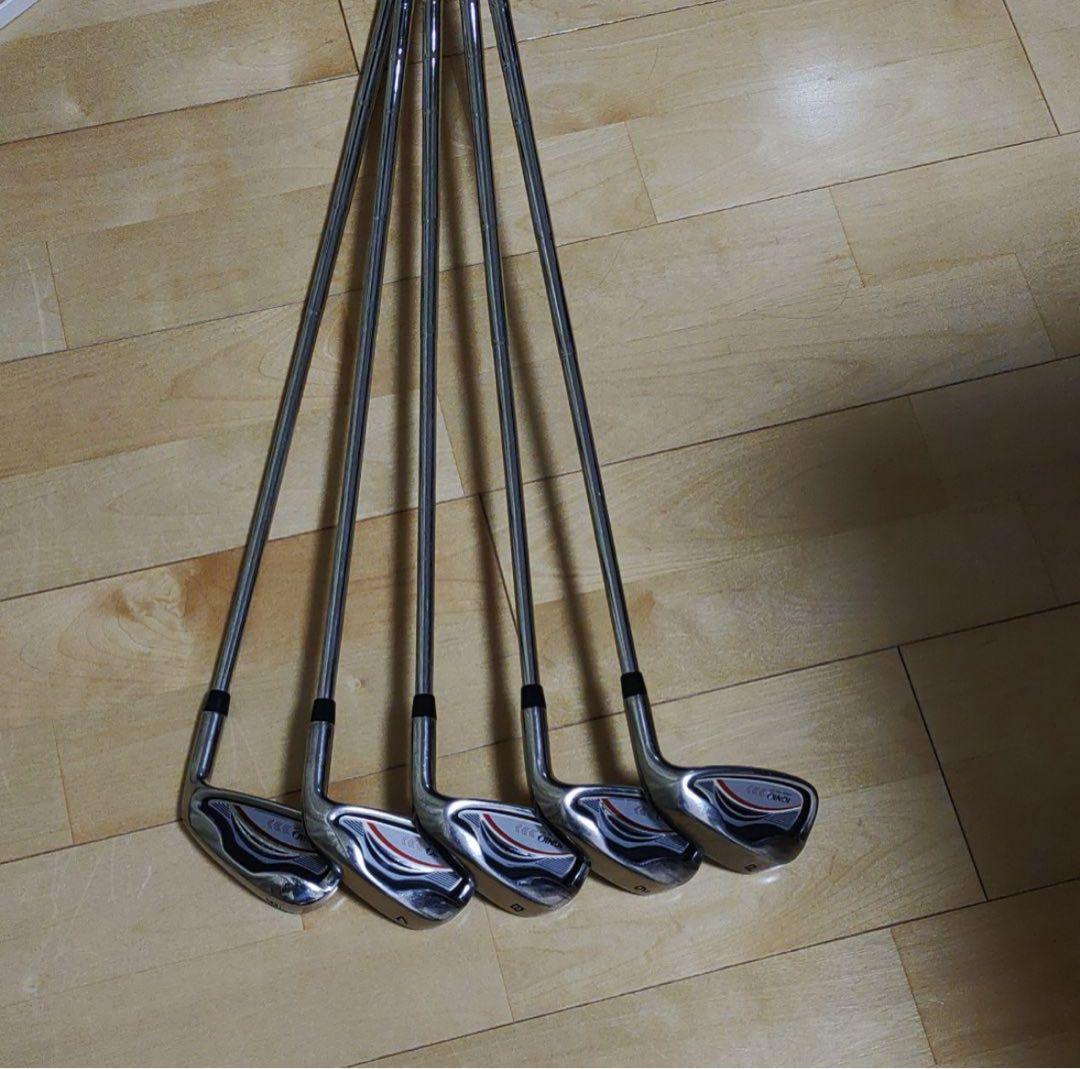 ゴルフクラブ5本セット+スタンド式ゴルフバッグ