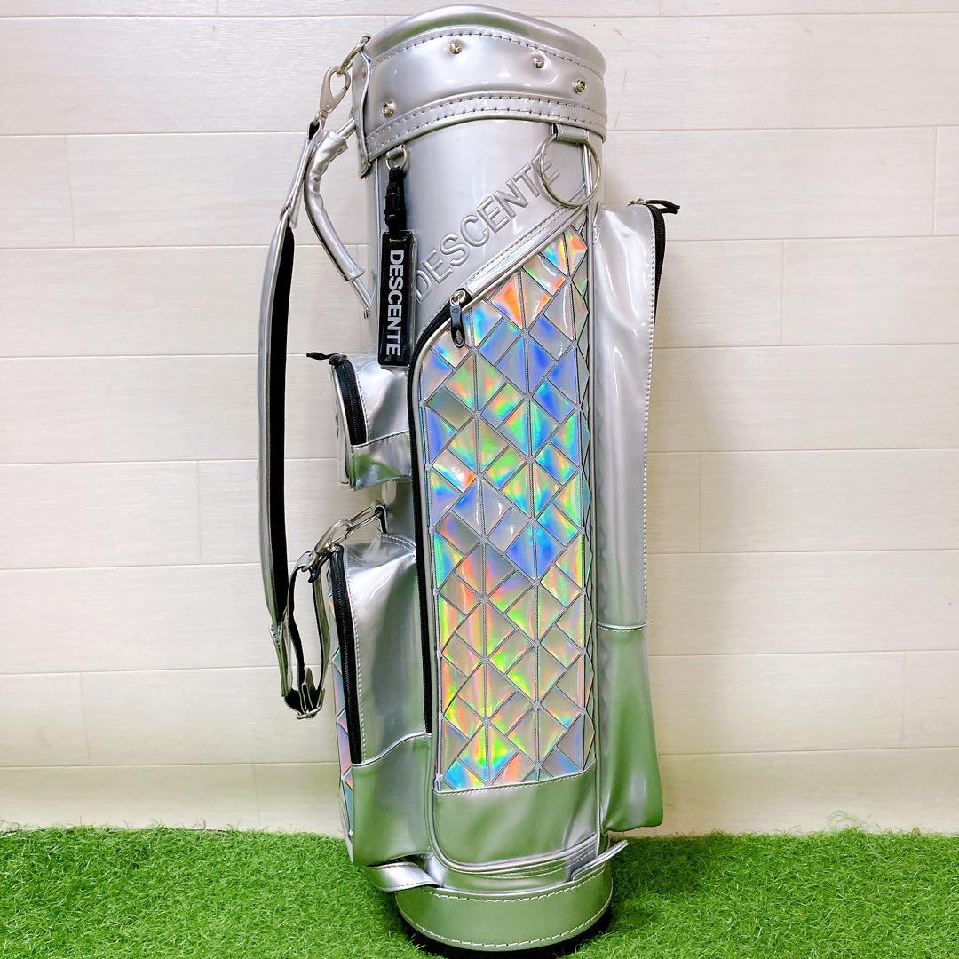 Nデサント　キャディーバッグ　ゴルフクラブケース　ネームプレート付属