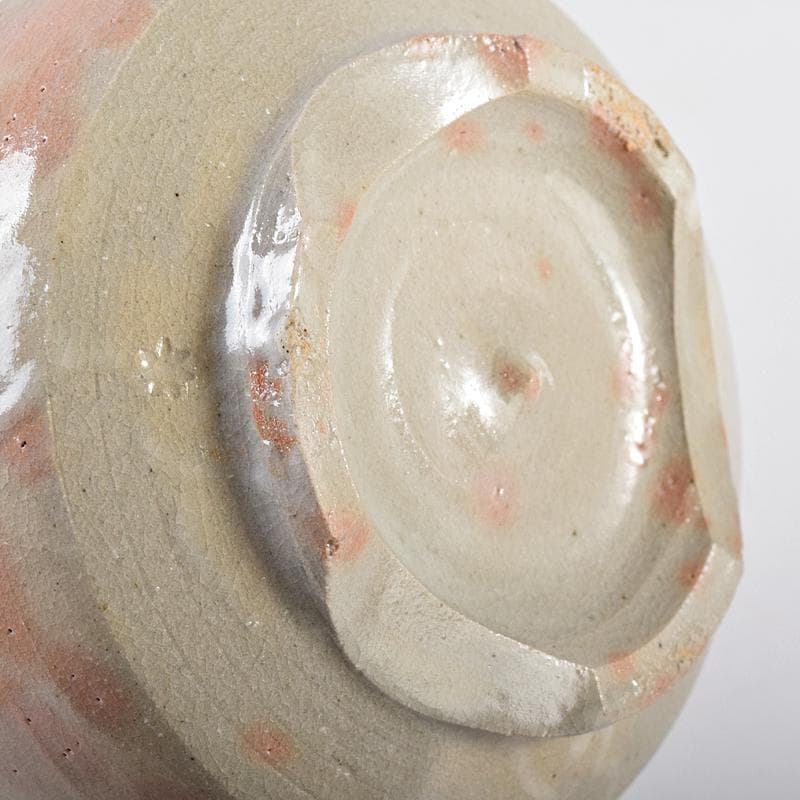 茶道具　赤膚焼　大塩正人造　御本立鶴　数茶碗　八客　共箱　V　R8550B