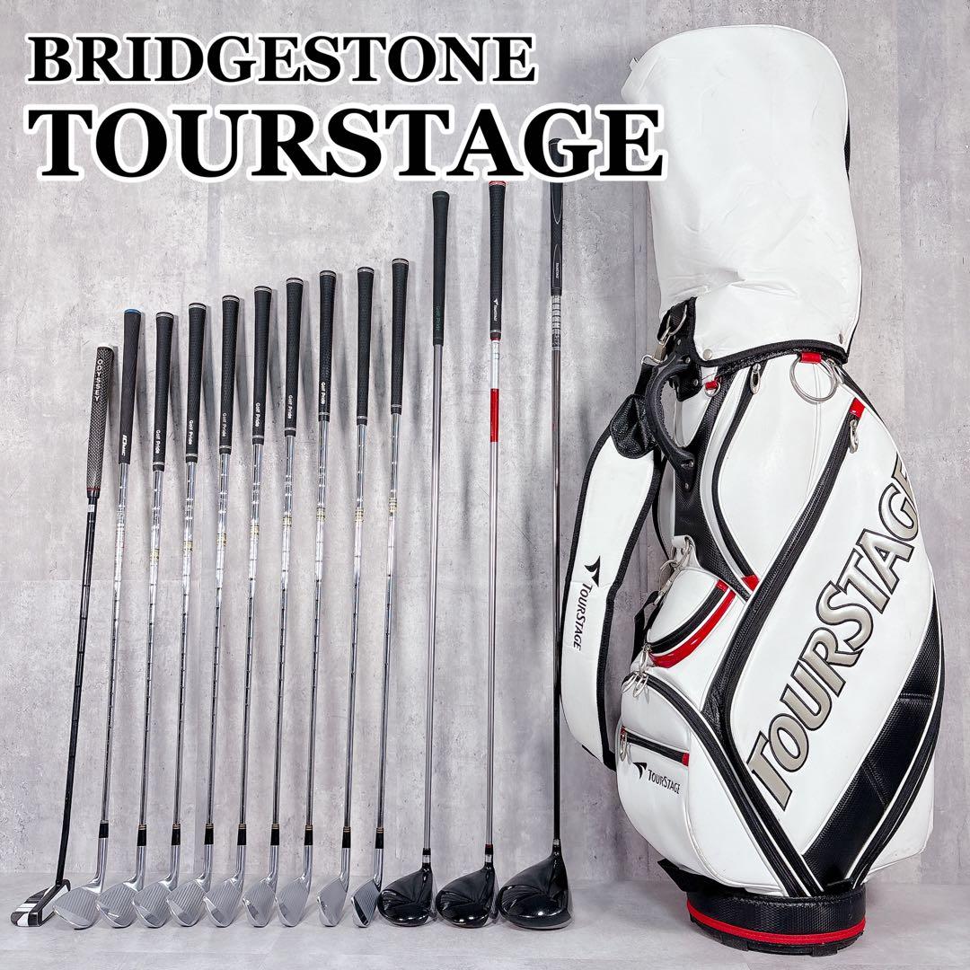 V905 ツアーステージ ゴルフクラブ メンズ フルセット ロゴ 白 カッコいい
