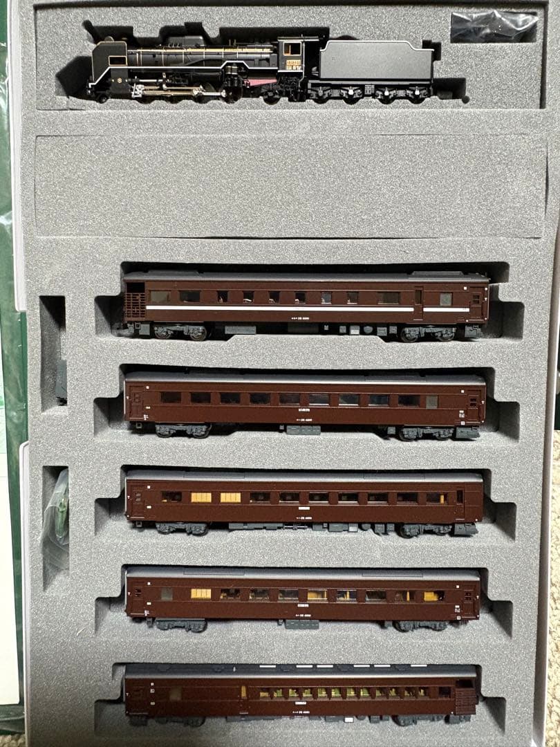 KATO D51 200号機＋10-1500 35系やまぐち号客車純正室内灯入り