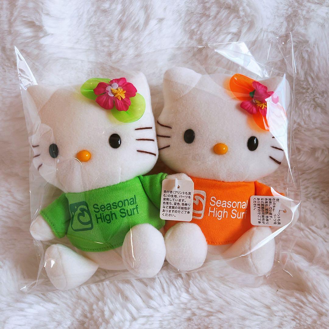 希少レア　ハローキティ　ぬいぐるみ　ハイビスカス　サマー　サーフ　平成レトロ