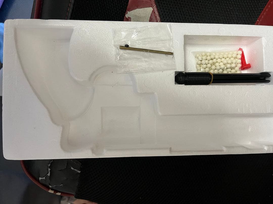 タナカ　パイソン6インチ　ステンレスフィニッシュ　木製グリップ交換済　ガスガン