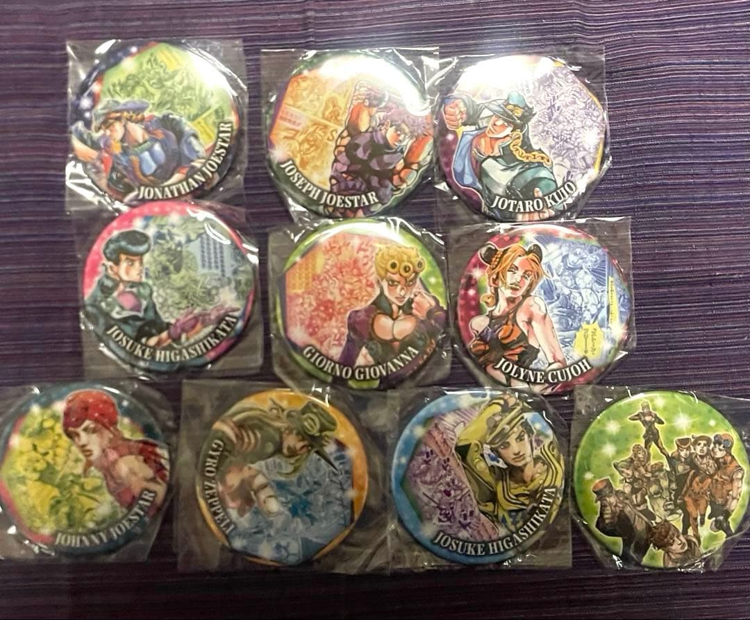 ジョジョの奇妙な冒険　コレクション缶バッジHEROES 10種類　コンプ