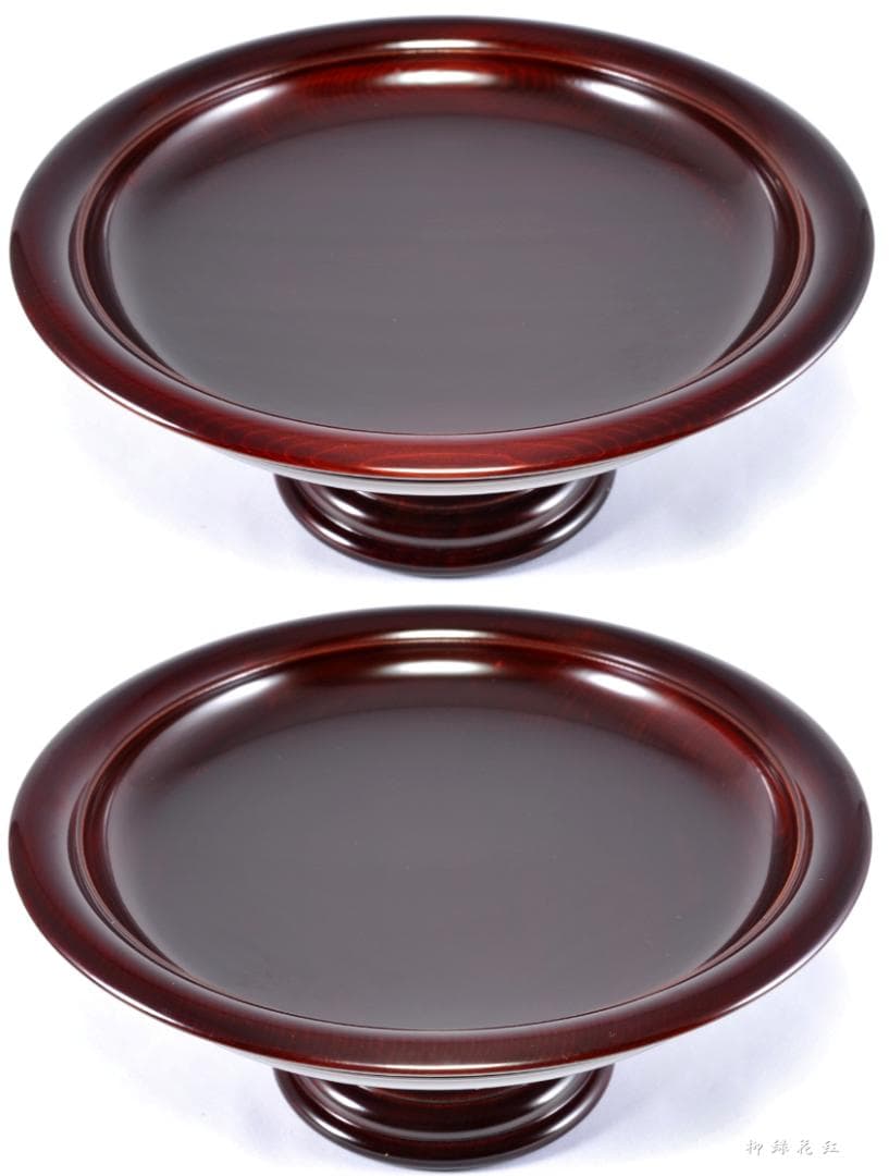 十二代 中村宗哲 溜塗 高杯 鵬雲斎在判書付 共箱 菓子器 茶道具