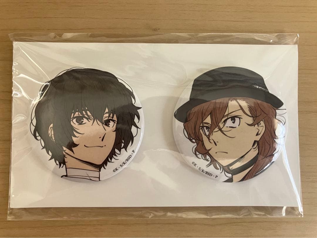 文豪ストレイドッグス 缶バッジ 太宰治 中原中也 bones 受注生産