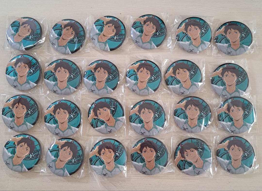 24個　ハイキュー ラメキラカンバッジ 及川徹　痛バ　缶バッジ　まとめ売り