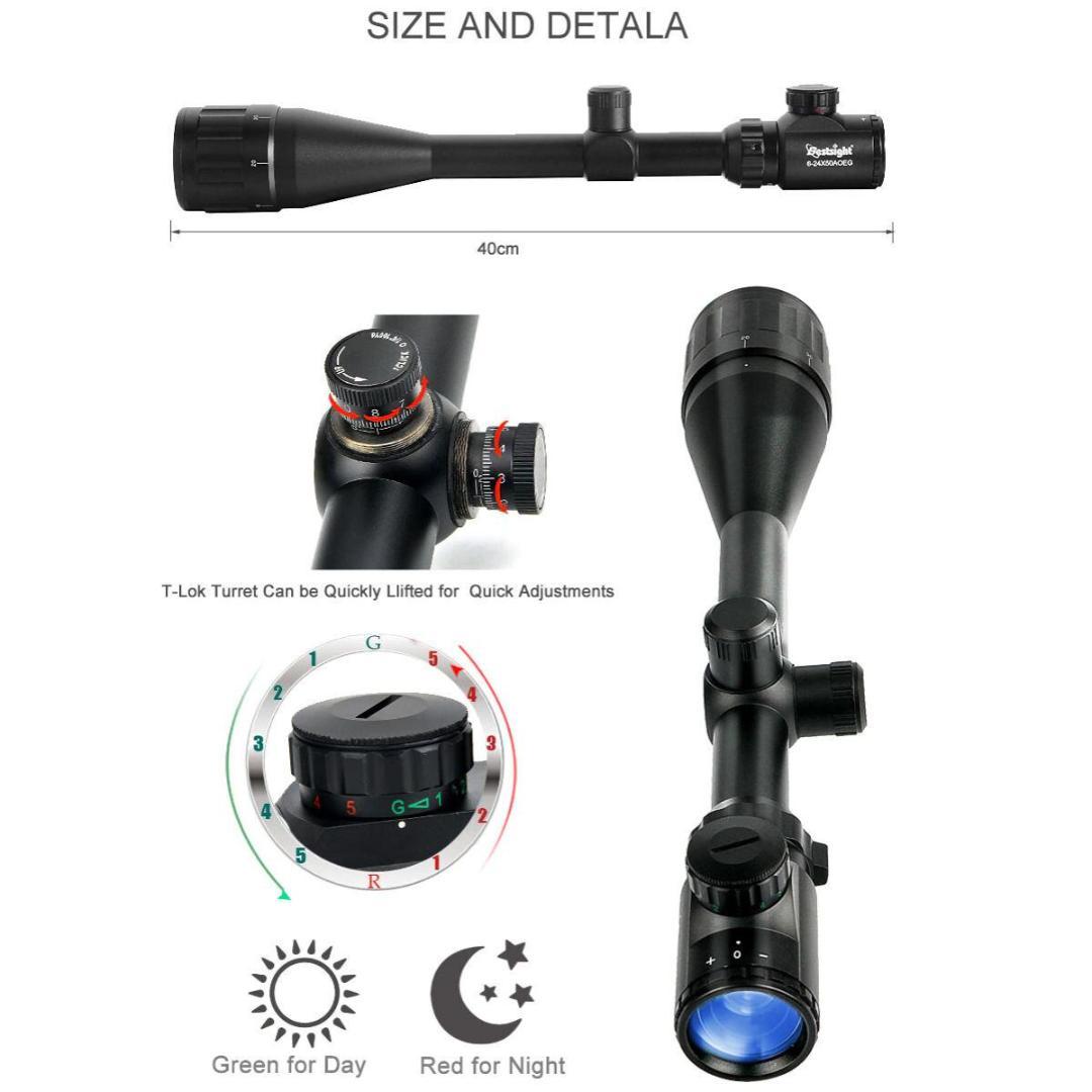 Bestsight製 実銃用 スコープ 倍率 6倍～24倍 レンズ径 5cm