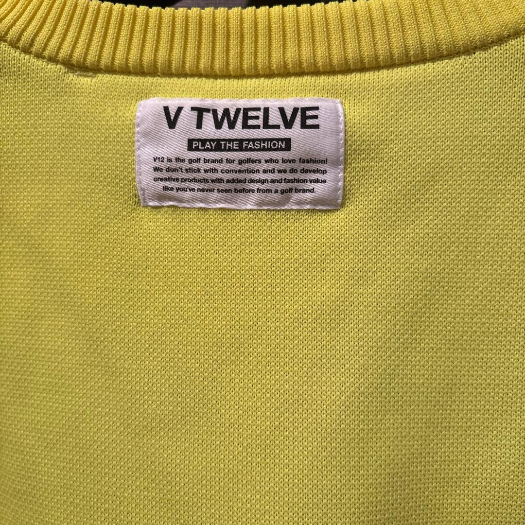 VTWELVE 蛍光イエロー スウェット防寒シャツサイズXXL