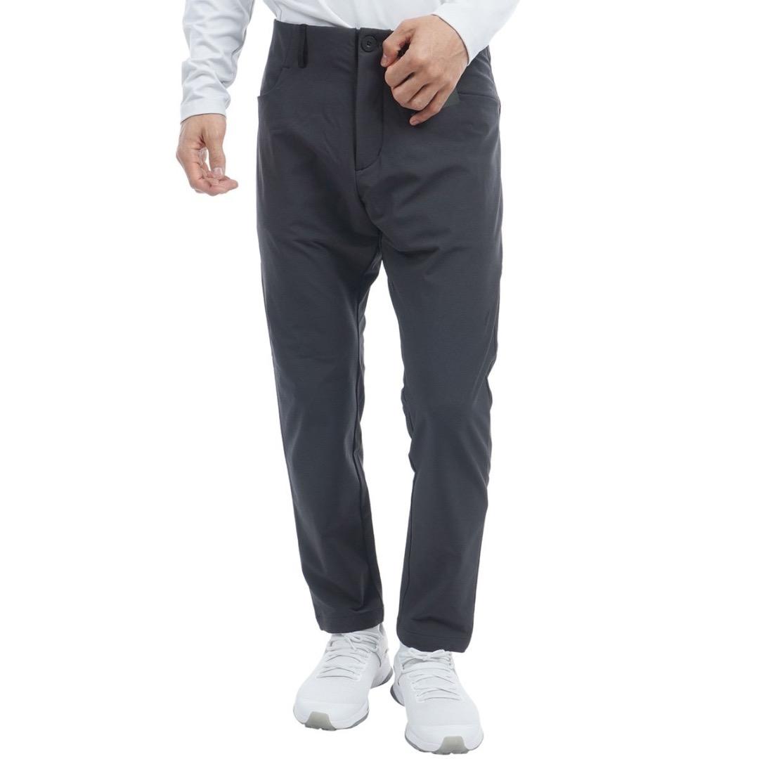 【100】秋冬 定価17,600円 アディダス ゴルフ 防風 アンクルパンツ 黒