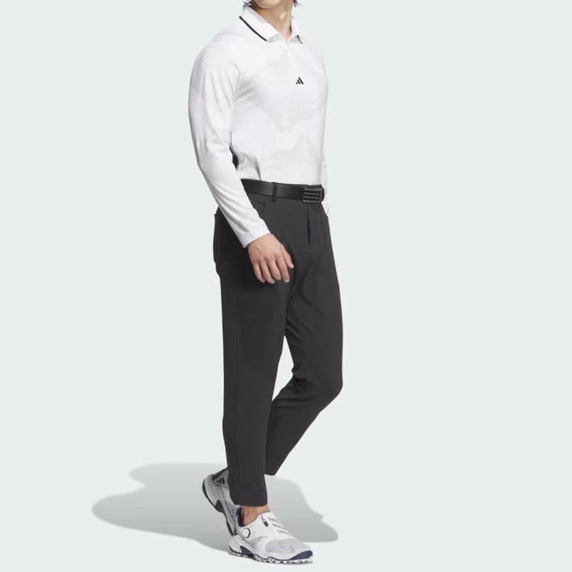 【100】秋冬 定価17,600円 アディダス ゴルフ 防風 アンクルパンツ 黒