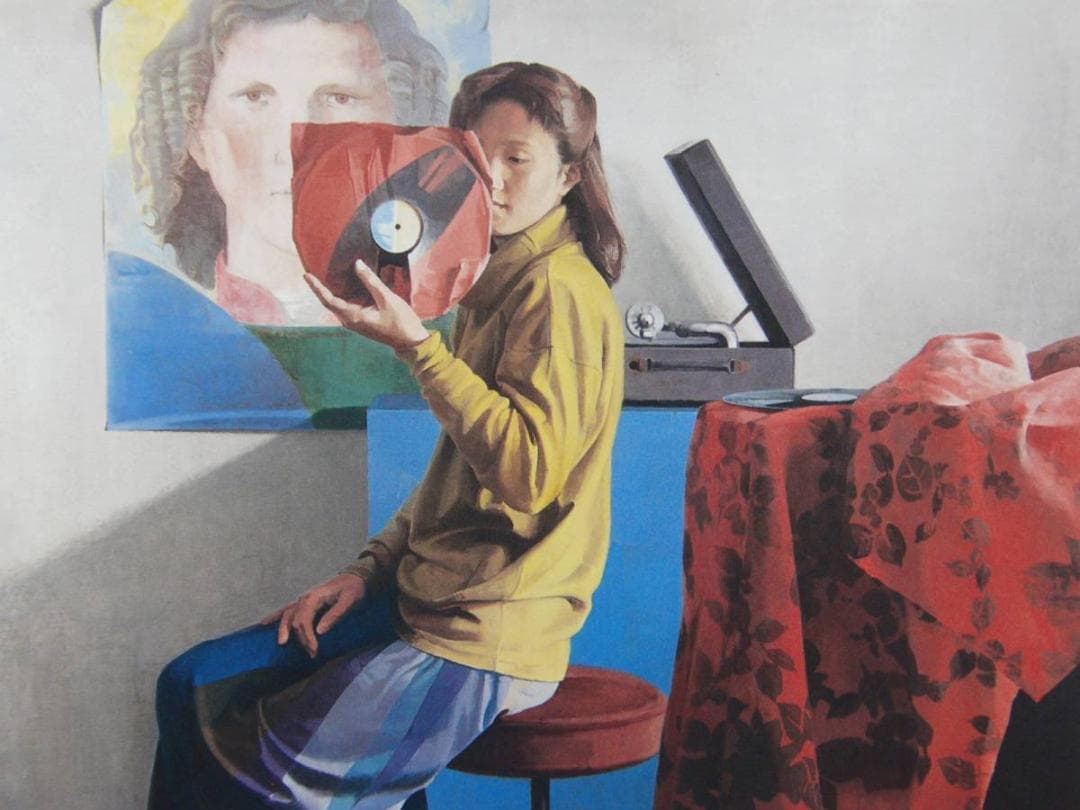 弥富節子、針の記憶、希少な画集より、新品高級額・額装付