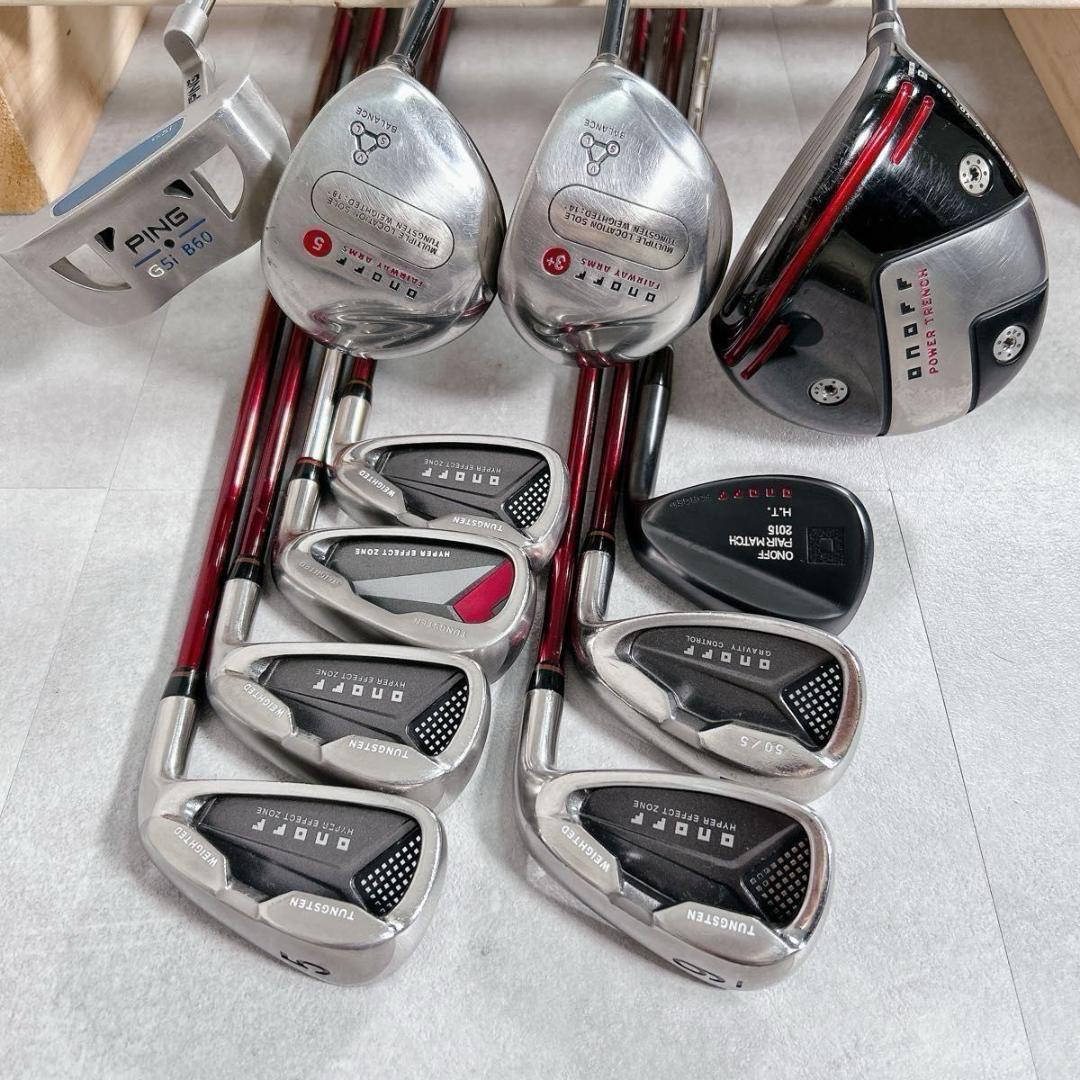 W894 ONOFF PING メンズ ゴルフ クラブ セット 12点 レッド