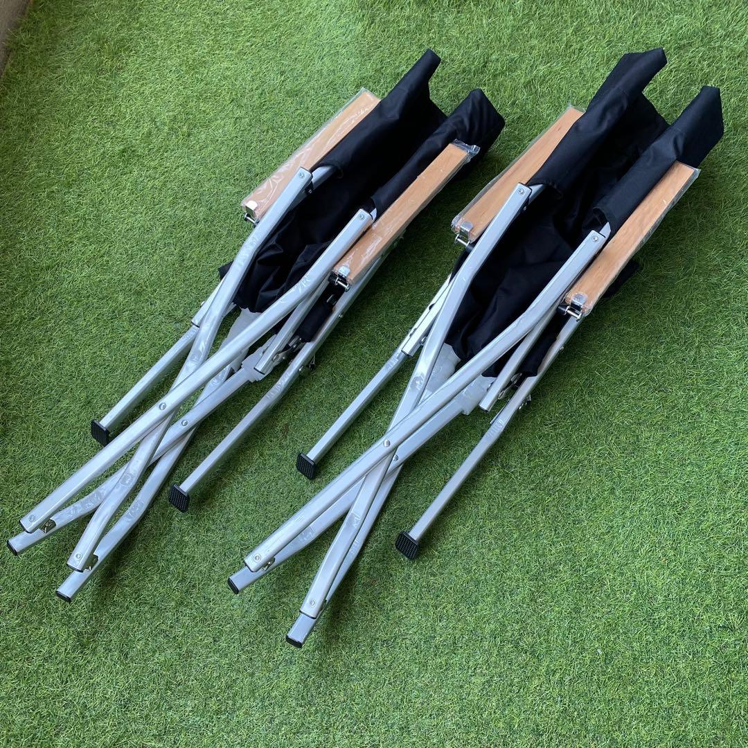 【新品スノーピークOEM品】ローチェア30 ブラック 2脚セット