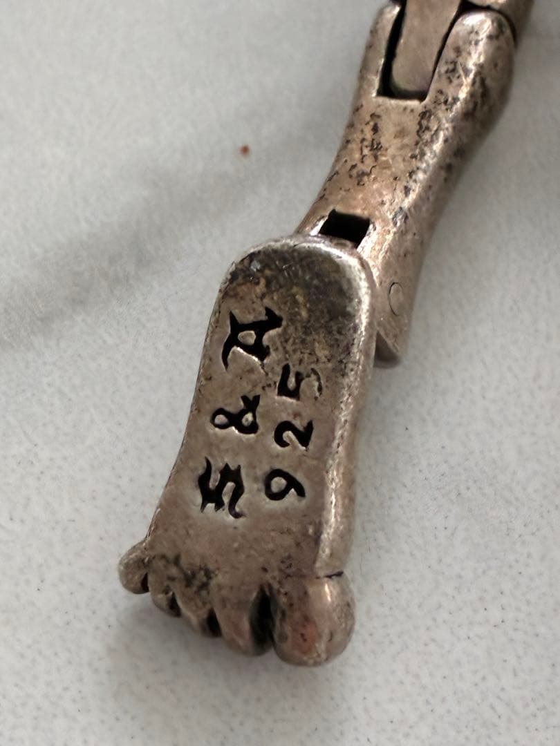 レア　ガイコツキーホルダー　★骸骨 ドクロ スカル 髑髏　シルバー925★50g