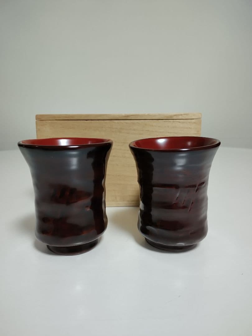 輪島塗　乾漆マグカップ　2客　わじま龍作